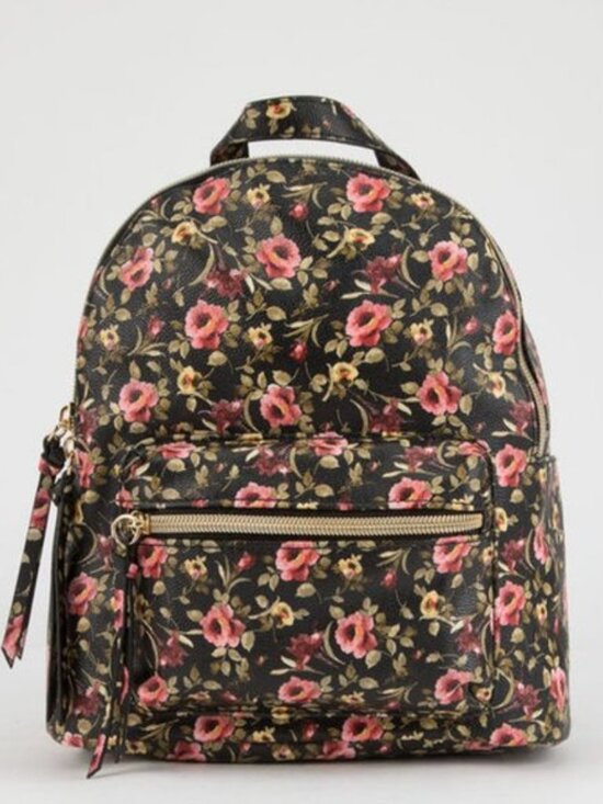 T-SHIRT & JEANS Printed Floral Pattern Mini Backpack main image 3